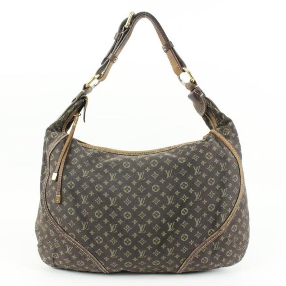 Louis Vuitton Ebene Monogram Mini Lin Manon MM Hobo 26lk324s